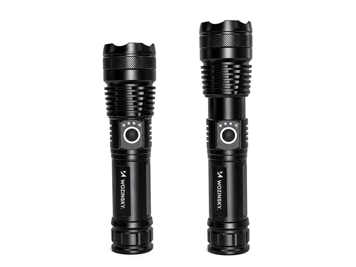 Wozinsky WLT-15W 15W 1500lm CREE IP65 Tactical Flashlight with Adjustable Beam - Black