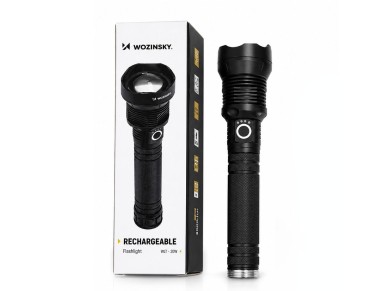 Wozinsky WLT-20W tactical flashlight 20 W 2000 lm CREE diodes IP65 with adjustable beam - black Wozinsky WLT-20W tactical flashlight 20 W 2000 lm CREE diodes IP65 with adjustable beam - black