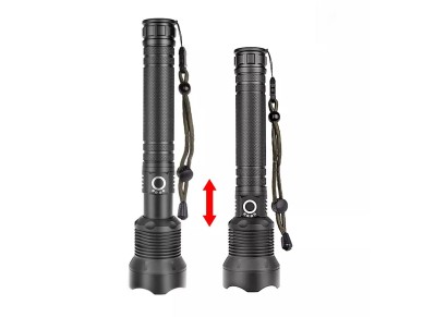 Linterna táctica Wozinsky WLT-20W de 20 W y 2000 lm con diodos CREE, IP65 y haz ajustable - negra Linterna táctica Wozinsky WLT-20W de 20 W y 2000 lm con diodos CREE, IP65 y haz ajustable - negra