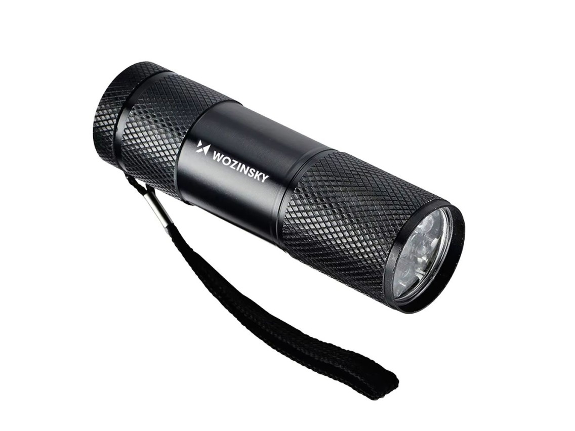 Wozinsky WLD-9L IP65 UV Flashlight for Trace Detection - Black