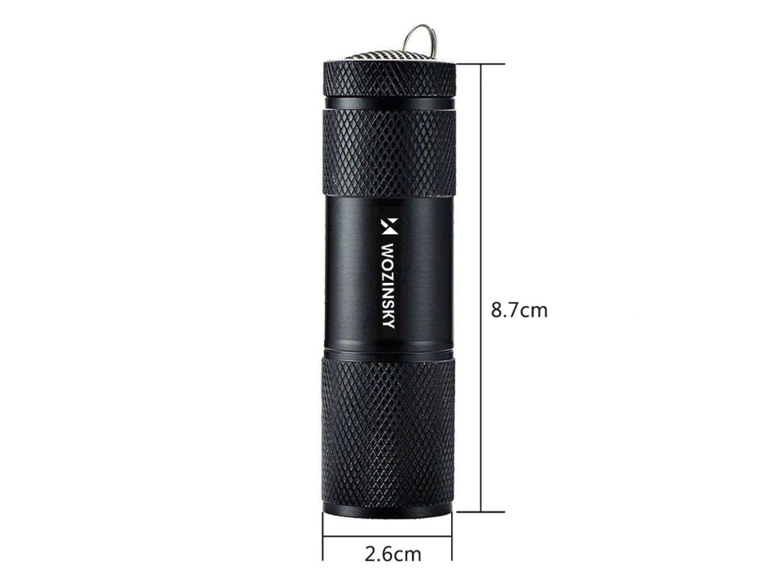 Wozinsky WLD-9L IP65 UV Flashlight for Trace Detection - Black