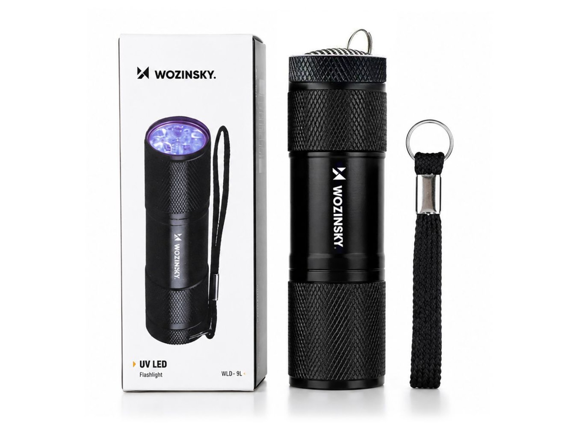 Wozinsky WLD-9L IP65 UV Flashlight for Trace Detection - Black