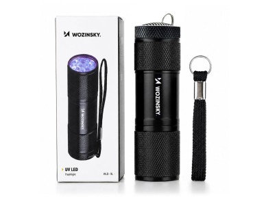Wozinsky WLD-9L IP65 UV Flashlight for Trace Detection - Black Wozinsky WLD-9L IP65 UV Flashlight for Trace Detection - Black