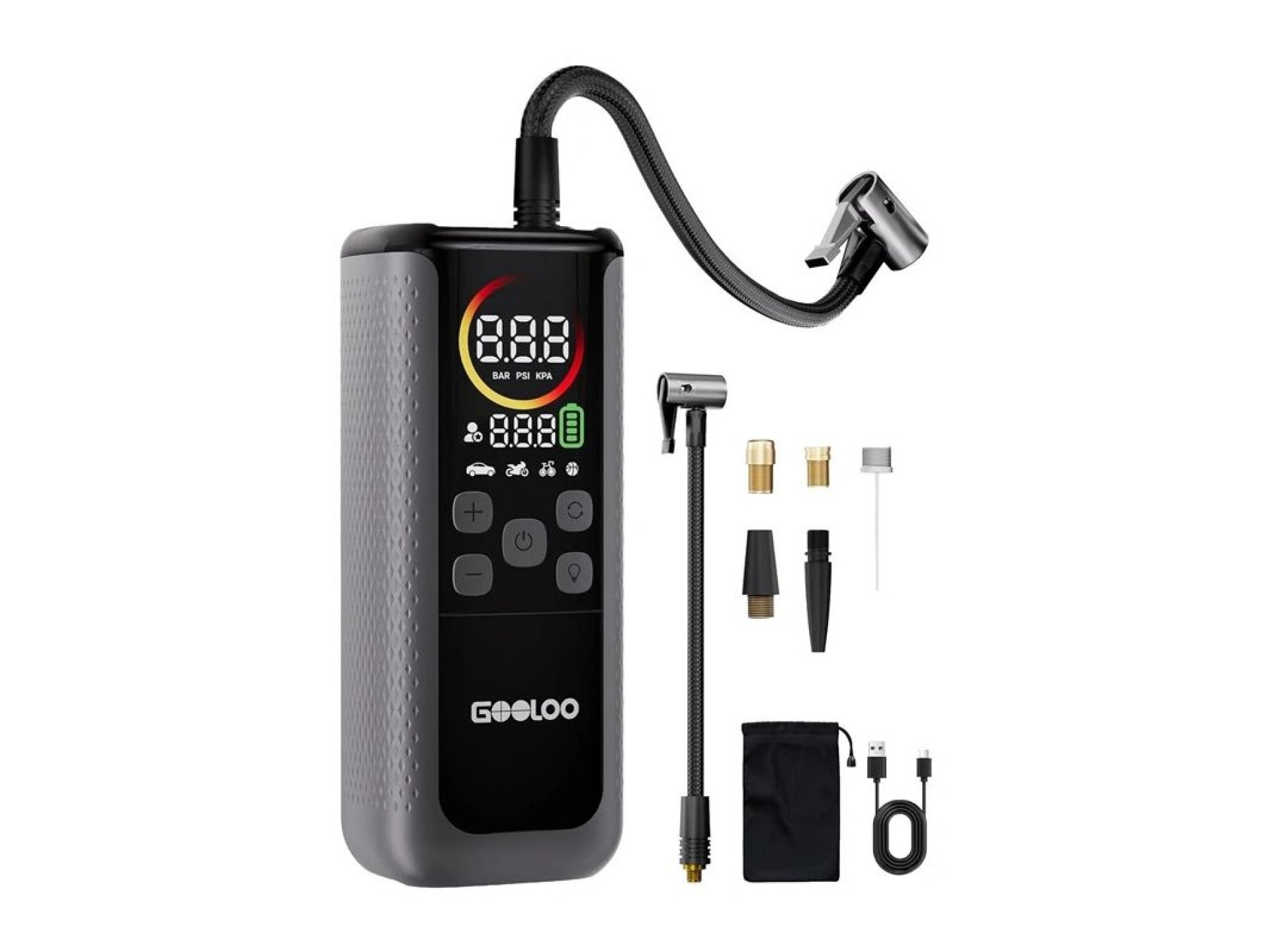 Compressor de ar duplo para carro GOOLOO GT160