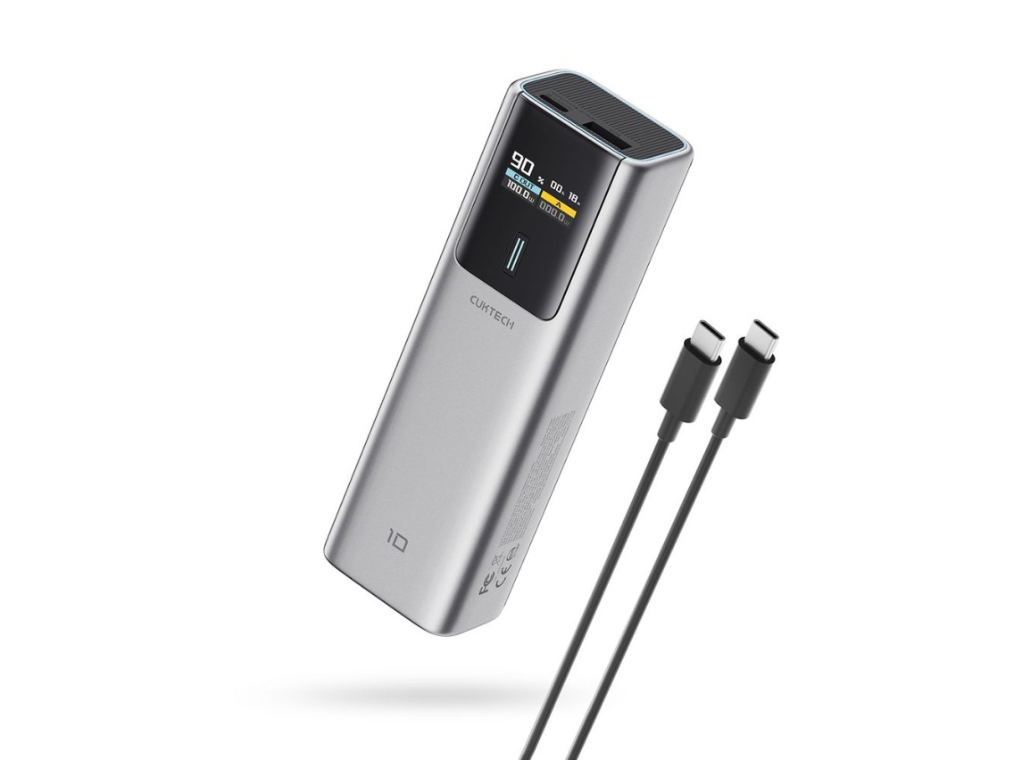 CUKTECH CKPB100PGLBL Powerbank 150W 10000mAh USB-C USB-A - Cinza