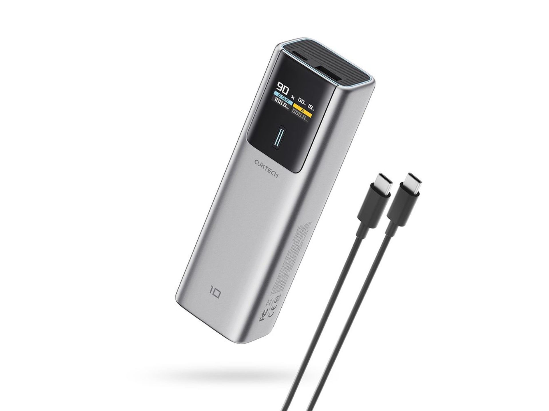 CUKTECH CKPB100PGLBL Powerbank 150W 10000mAh USB-C USB-A - Gray