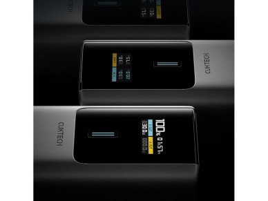 CUKTECH CKPB100PGLBL Powerbank 150W 10000mAh USB-C USB-A - Gray CUKTECH CKPB100PGLBL Powerbank 150W 10000mAh USB-C USB-A - Gray
