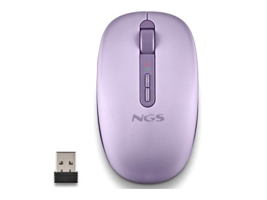 NGS Fog Dual Wireless Ergonomic Mouse FOGDUALPURPLE Silent/ Up to 1600 DPI/ Purple