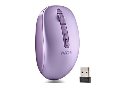 NGS Fog Dual Wireless Ergonomic Mouse FOGDUALPURPLE Silent/ Up to 1600 DPI/ Purple