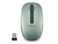 NGS Fog Dual FOGDUALGREEN Wireless Ergonomic Mouse, Silent/Up to 1600 DPI/Green