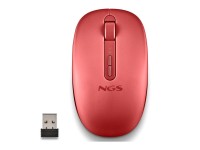 Mouse ergon�mico sem fio NGS Fog Dual FOGDUALRED, silencioso/at� 1600 DPI/vermelho