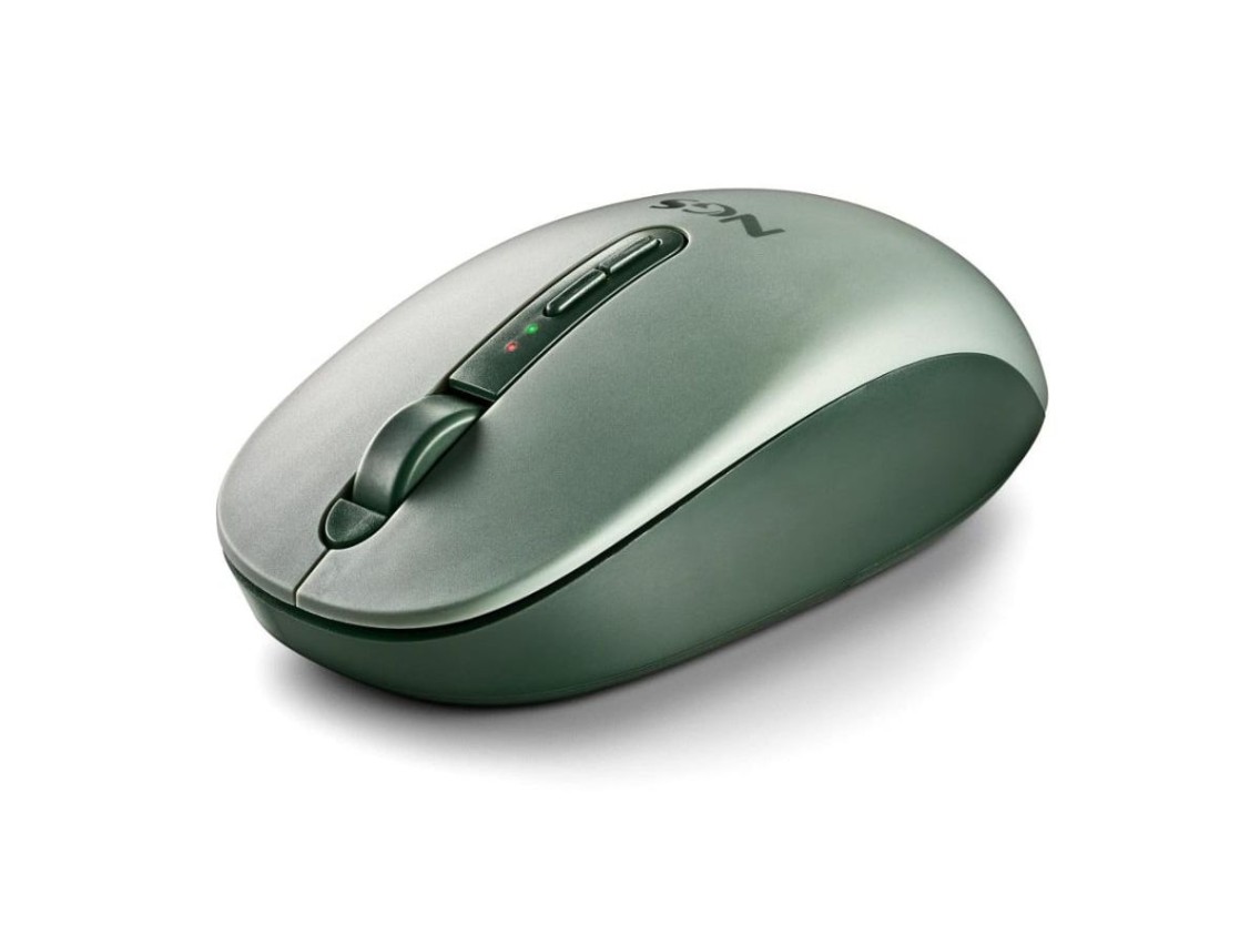 NGS Fog Dual FOGDUALGREEN Wireless Ergonomic Mouse, Silent/Up to 1600 DPI/Green
