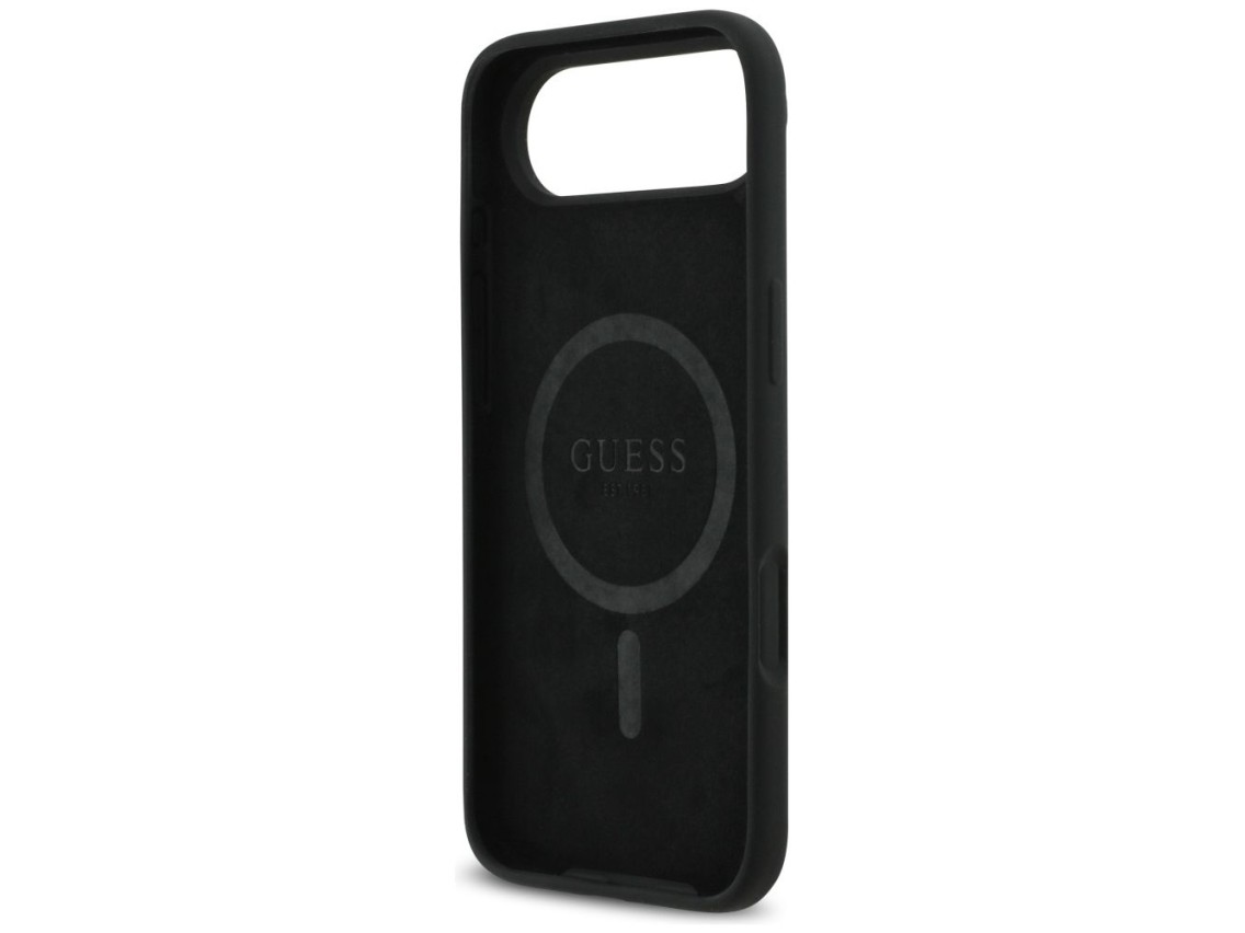 Guess Silicone Triangle Logo MagSafe Case for iPhone 17 Air - Black