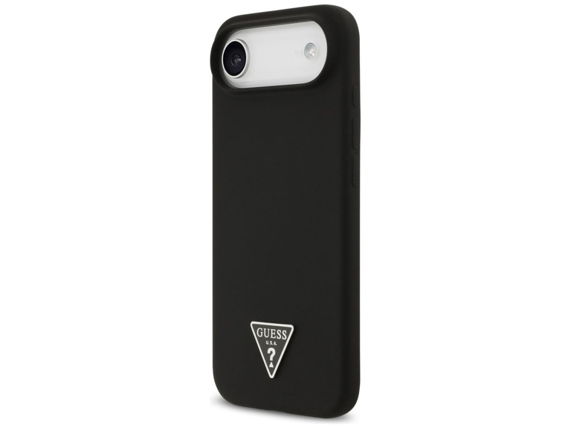 Guess Silicone Triangle Logo MagSafe Case for iPhone 17 Air - Black
