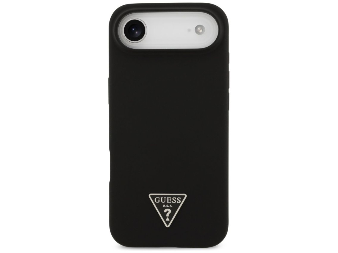 Guess Silicone Triangle Logo MagSafe Case for iPhone 17 Air - Black
