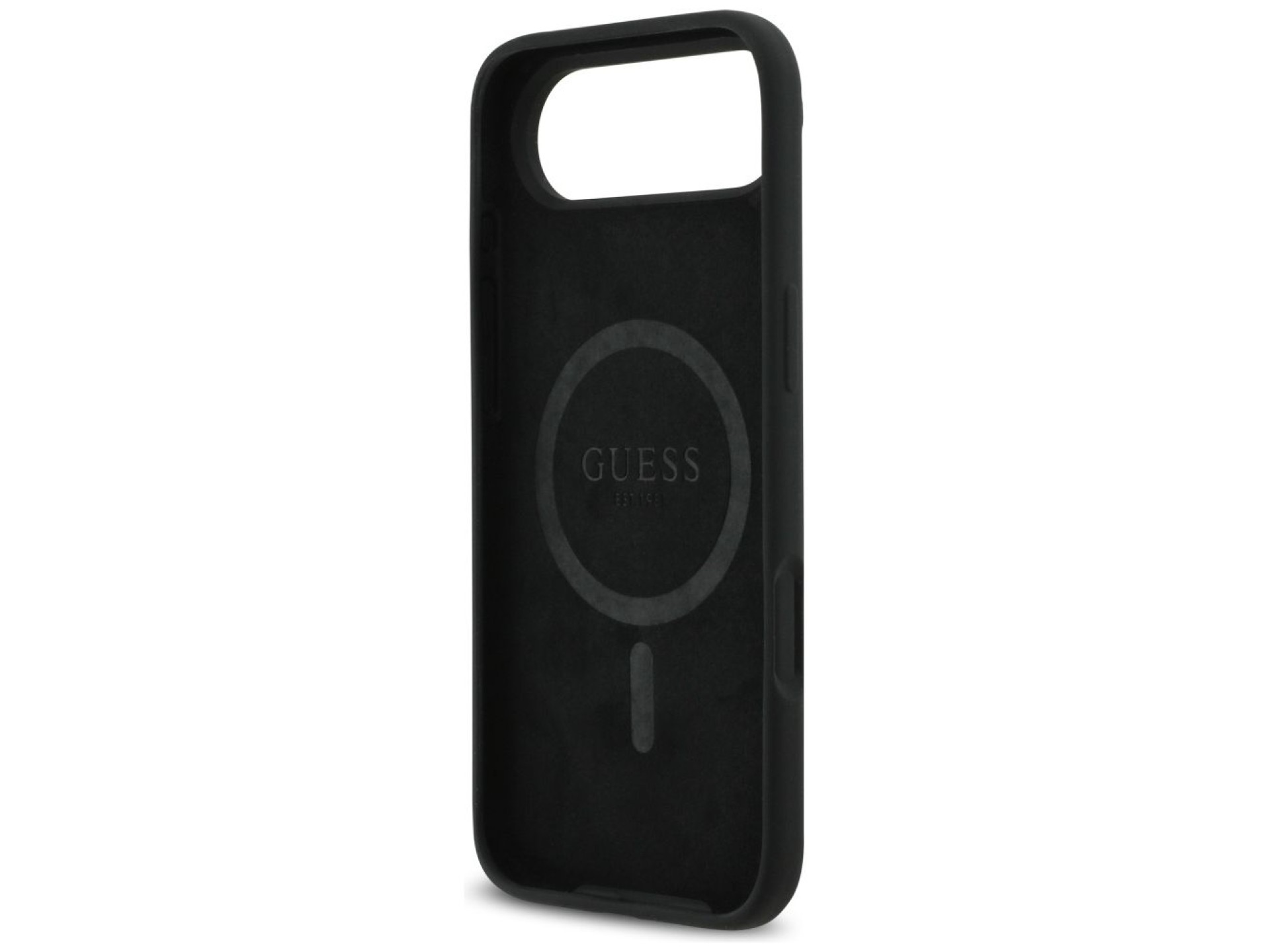 Guess Silicone Triangle Logo MagSafe Case for iPhone 17 Air - Black