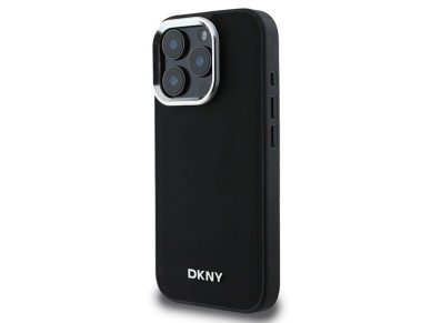 Capa DKNY Plain Silver Logo MagSafe para iPhone 16 Pro - Preta Capa DKNY Plain Silver Logo MagSafe para iPhone 16 Pro - Preta
