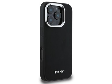 Capa DKNY Plain Silver Logo MagSafe para iPhone 16 Pro - Preta Capa DKNY Plain Silver Logo MagSafe para iPhone 16 Pro - Preta