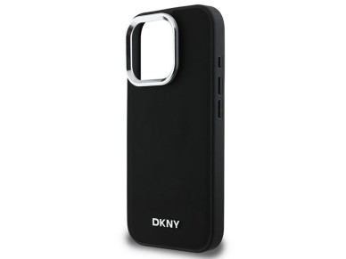 Capa DKNY Plain Silver Logo MagSafe para iPhone 16 Pro - Preta Capa DKNY Plain Silver Logo MagSafe para iPhone 16 Pro - Preta