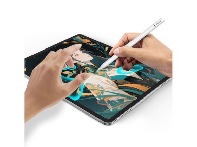 Caneta capacitiva Acefast V3 para iPad com carregamento sem fio e 2 pontas intercambiáveis ??- Branc Caneta capacitiva Acefast V3 para iPad com carregamento sem fio e 2 pontas intercambiáveis ??- Branc