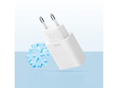 Carregador CUKTECH 20W Tipo C com plugue UE, branco Carregador CUKTECH 20W Tipo C com plugue UE, branco