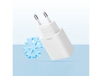 Carregador CUKTECH 20W Tipo C com plugue UE, branco