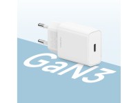 Carregador CUKTECH 20W Tipo C com plugue UE, branco