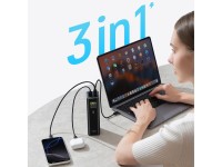 Batería externa Cuktech PB200U de 210 W y 20000 mAh con 2 puertos USB-C + USB-A, pantalla TFT y cabl Batería externa Cuktech PB200U de 210 W y 20000 mAh con 2 puertos USB-C + USB-A, pantalla TFT y cabl