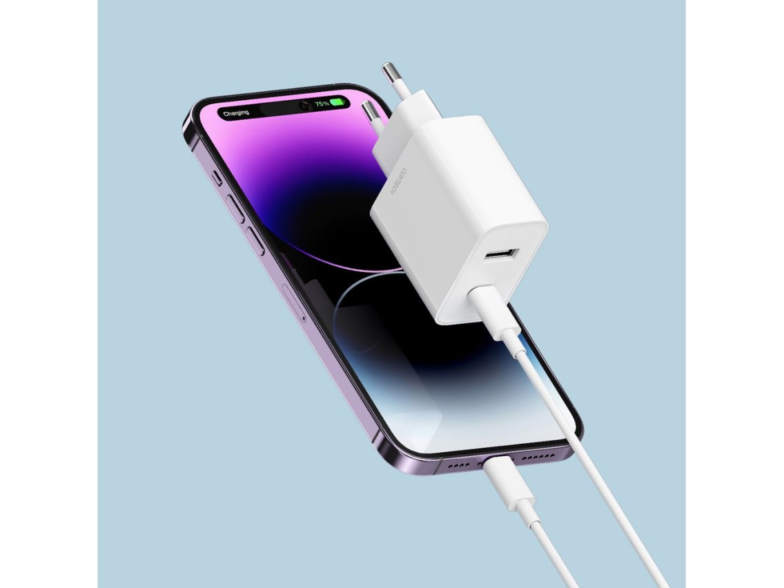 Cuktech A19 30W USB-A + USB-C Wall Charger - White