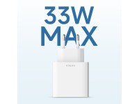 Cuktech A19 30W USB-A + USB-C Wall Charger - White Cuktech A19 30W USB-A + USB-C Wall Charger - White