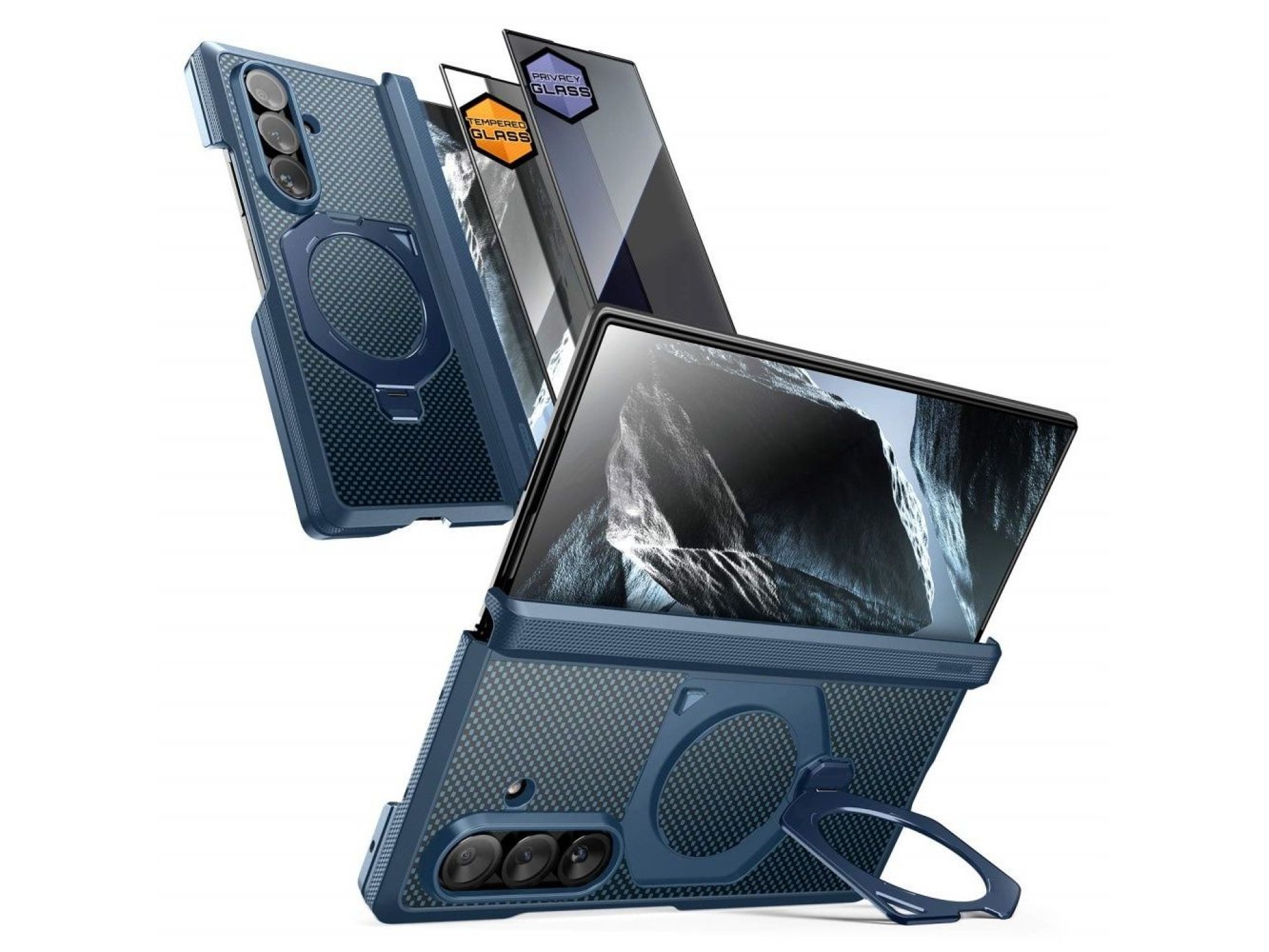 Supcase UB Aero MagSafe 2-Set Case for Samsung Galaxy Z Fold 8 Ultra - Navy Blue