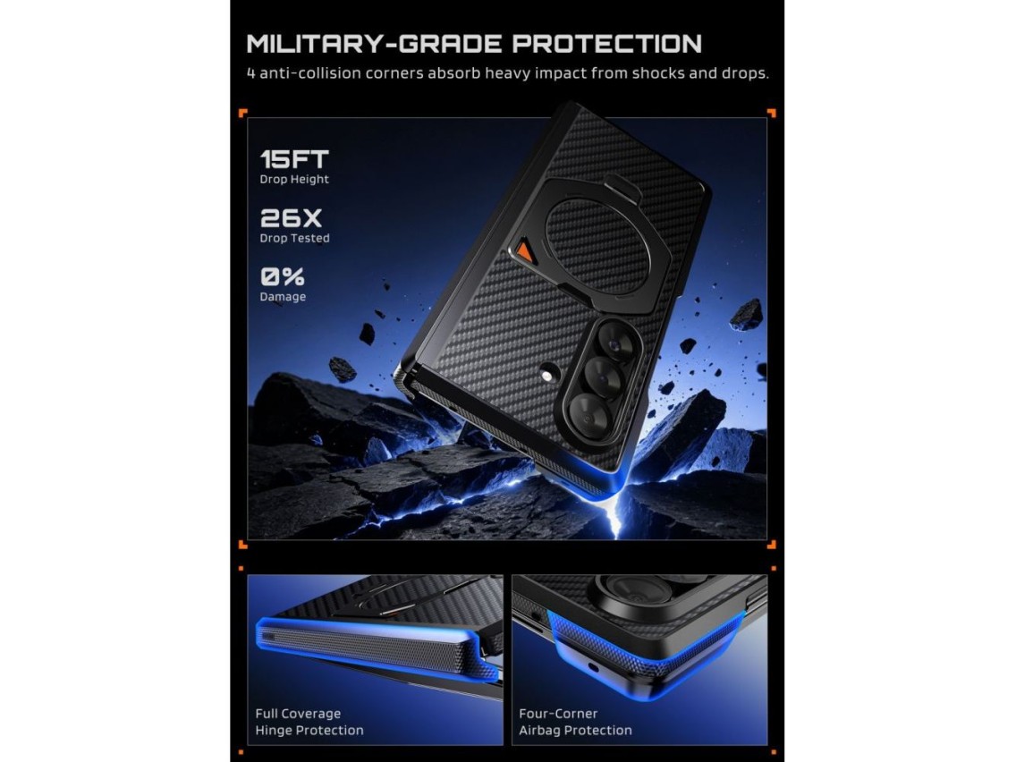 Supcase UB Aero MagSafe 2-Set Case for Samsung Galaxy Z Fold 8 Ultra - Black