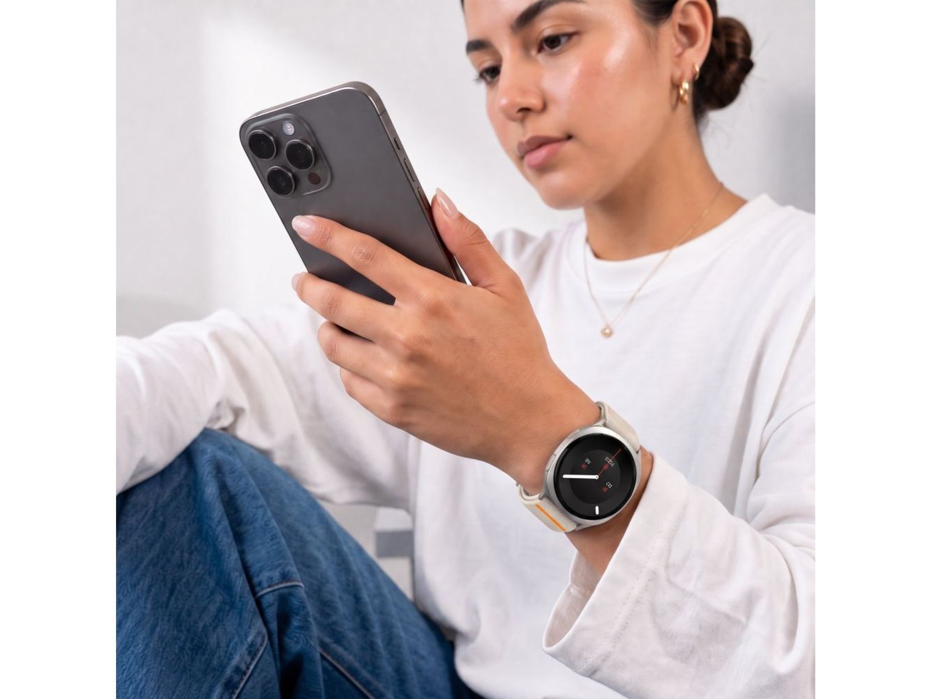 Correa con cierre de nailon Tech-Protect para Samsung Galaxy Watch 40/44/46 mm - Beige