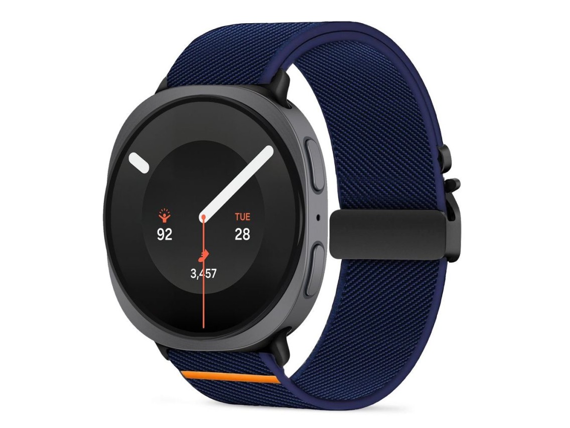 Tech-Protect Nylon Clasp Strap for Samsung Galaxy Watch 40/44/46 mm - Navy Blue