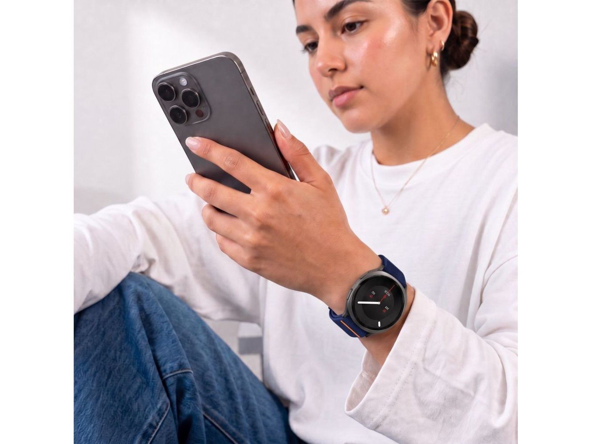 Tech-Protect Nylon Clasp Strap for Samsung Galaxy Watch 40/44/46 mm - Navy Blue