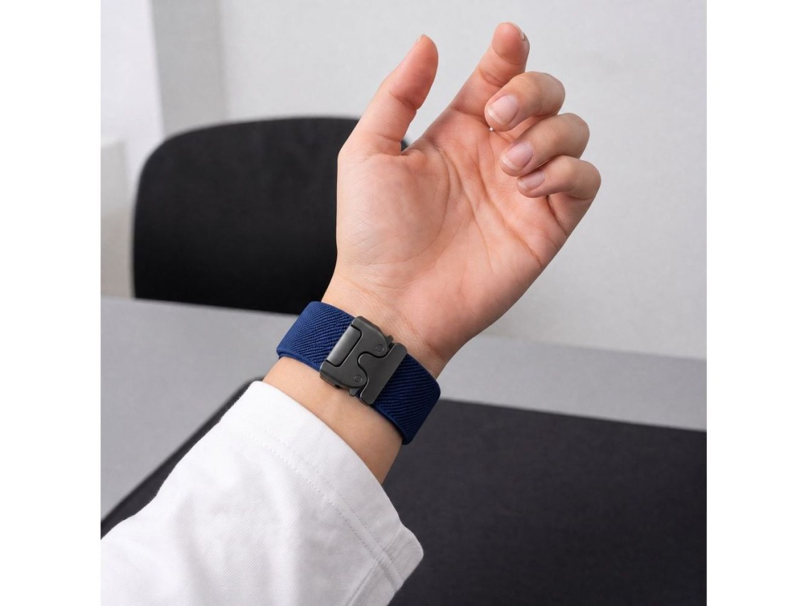 Tech-Protect Nylon Clasp Strap for Samsung Galaxy Watch 40/44/46 mm - Navy Blue