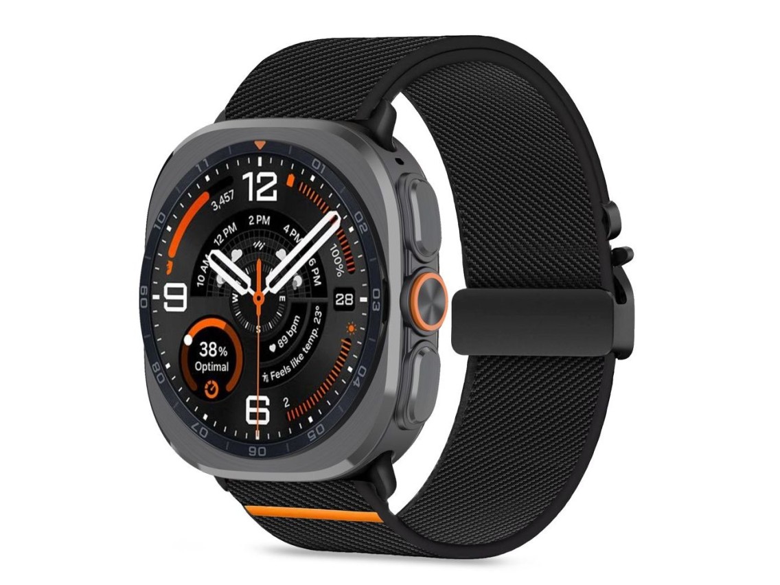 Tech-Protect Nylon Clasp for Samsung Galaxy Watch Ultra 47mm - Black