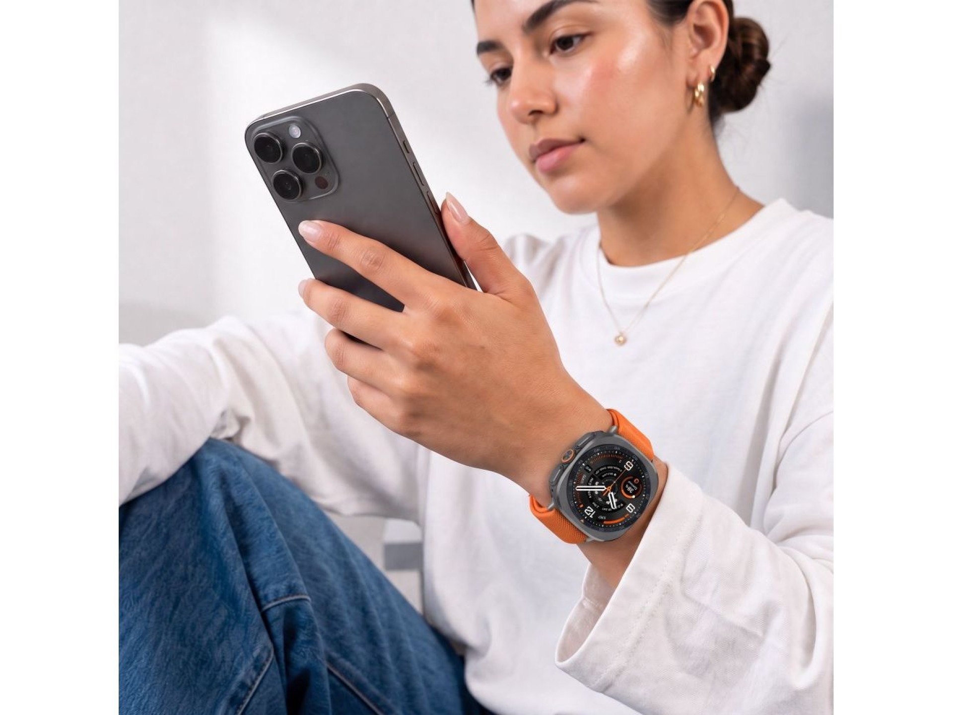 Tech-Protect Nylon Clasp for Samsung Galaxy Watch Ultra 47mm - Orange