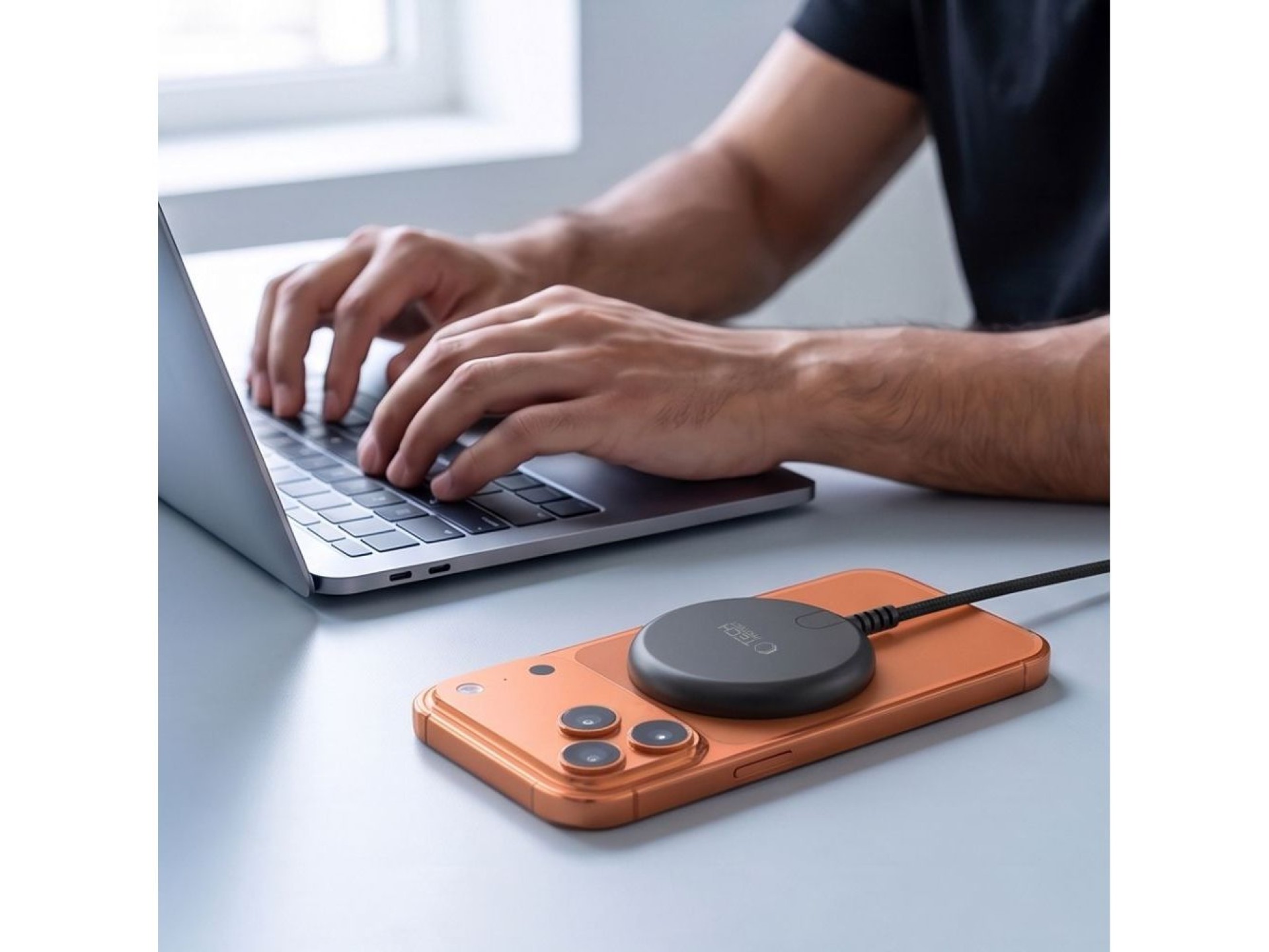Cargador inalámbrico Tech-Protect A54 MagSafe de 25 W QI2.2 - Negro