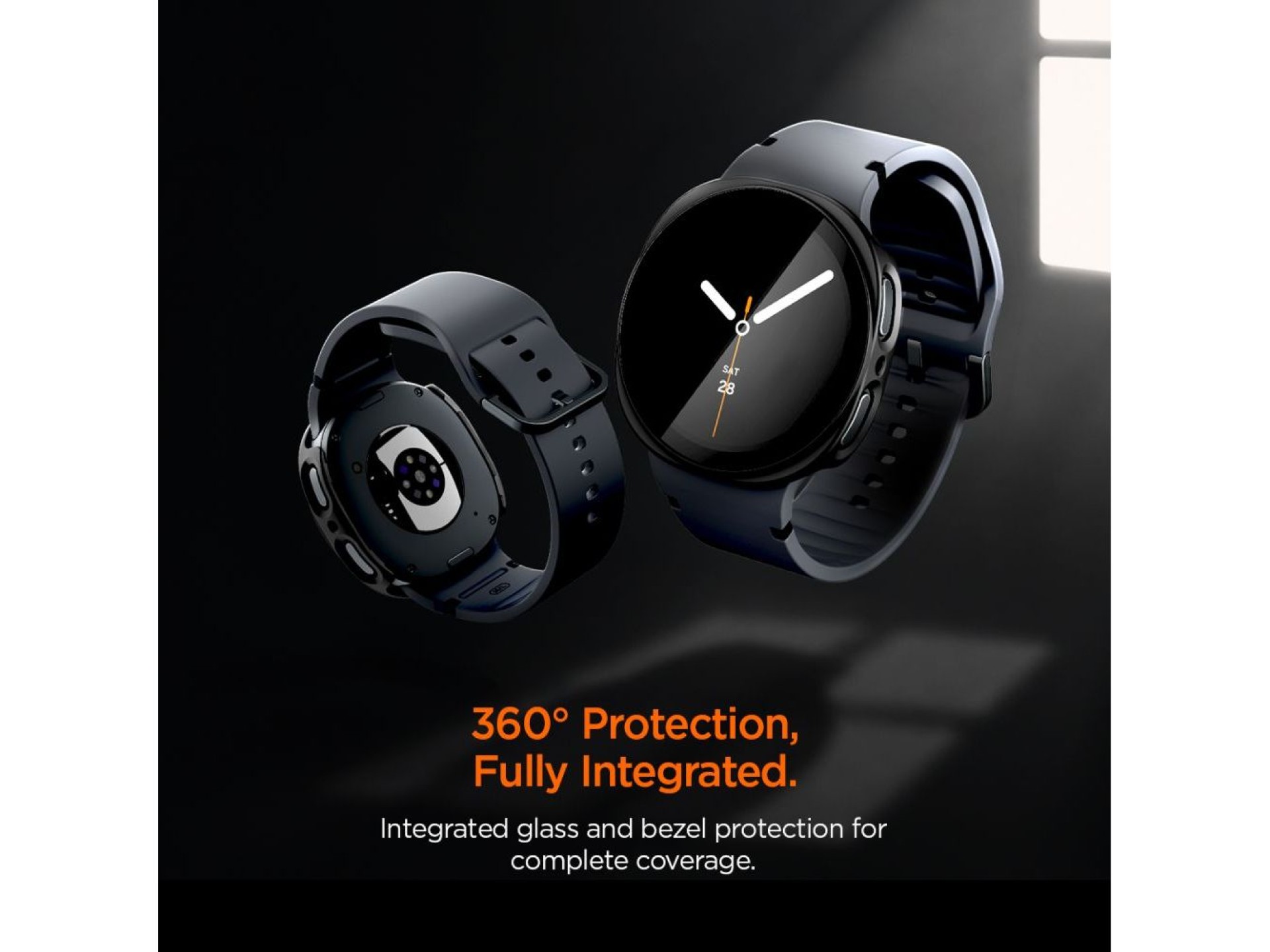Funda Spigen Thin Fit 360 para Samsung Galaxy Watch de 44 mm - Negra