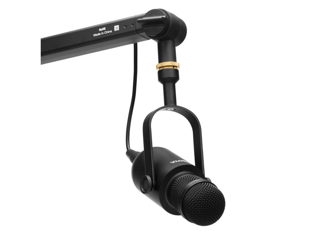 Microfone dinâmico cardioide XLR BOYA BY-DM500 para podcasts - Preto