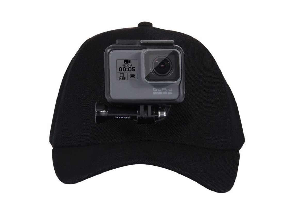 Boné Puluz com suporte para câmera esportiva (DJI, GoPro, Insta360)