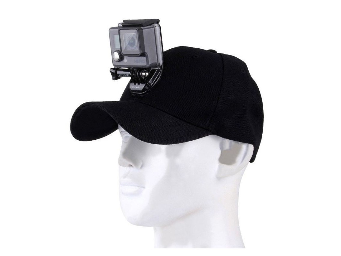 Boné Puluz com suporte para câmera esportiva (DJI, GoPro, Insta360)