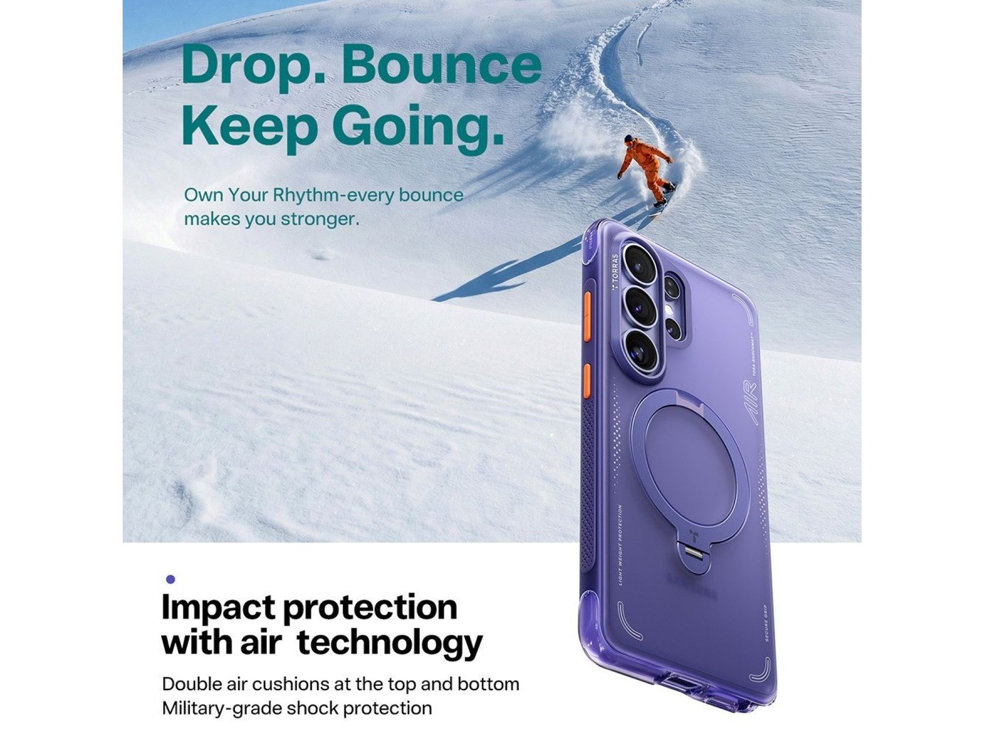 Torras - Ostand Spin Air Series - Samsung Galaxy S26 Ultra - Dark Purple