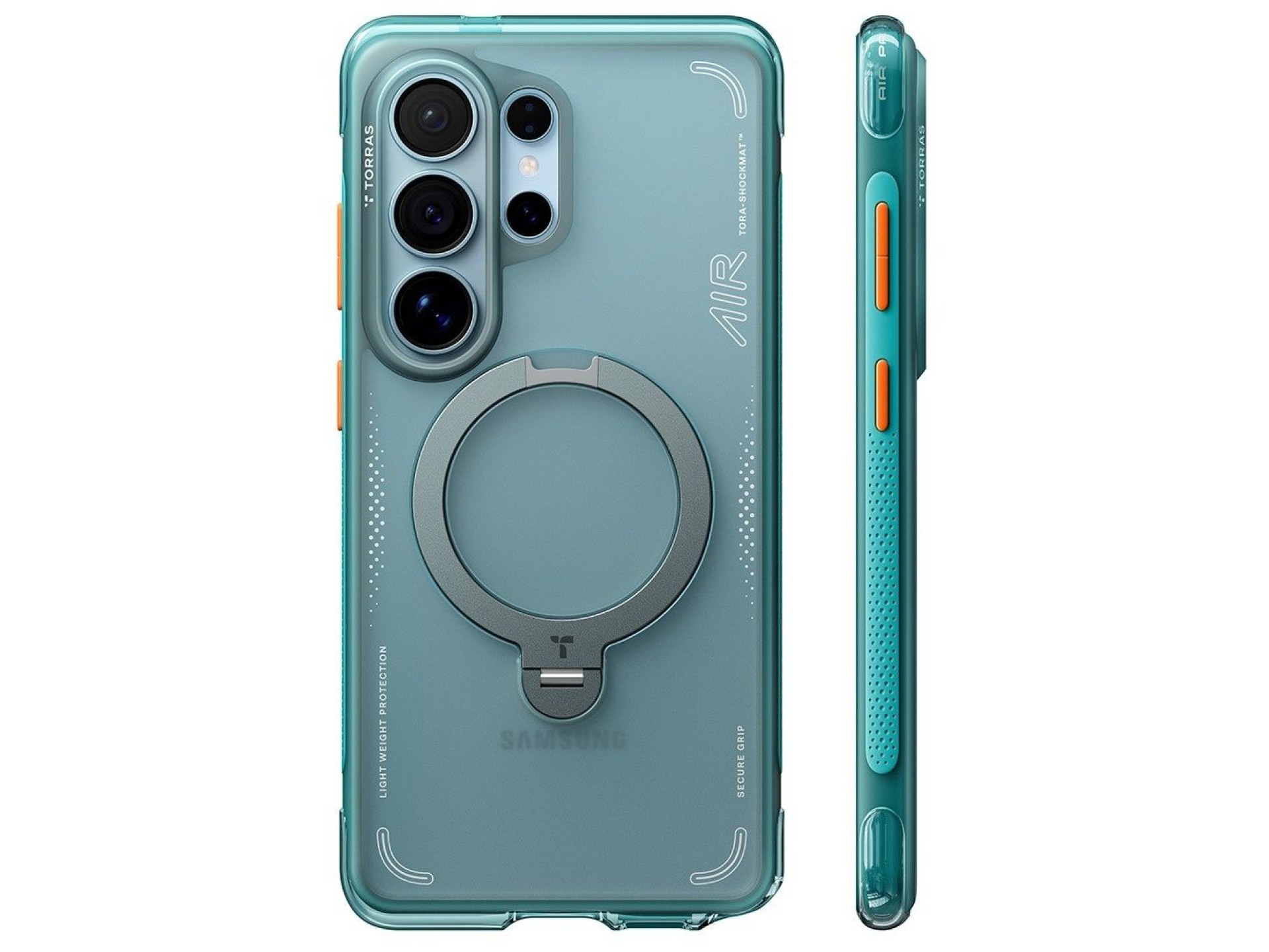 Torras - Serie Ostand Spin Air - Samsung Galaxy S26 Ultra - Verde Glaciar