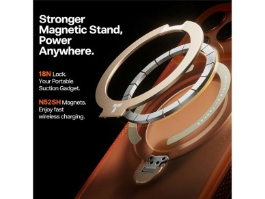 Torras - Ostand Spin Air Series - iPhone 17 Pro - Orange Horizon Torras - Ostand Spin Air Series - iPhone 17 Pro - Orange Horizon