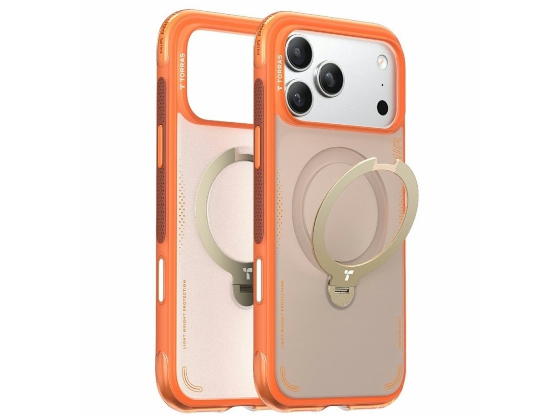 Torras - Ostand Spin Air Series - iPhone 17 Pro - Orange Horizon