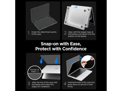 Capa Spigen AirSkin para MacBook Pro 14" 2021 / 2023 / 2024 / 2025 / 2026 - Semitransparente Capa Spigen AirSkin para MacBook Pro 14" 2021 / 2023 / 2024 / 2025 / 2026 - Semitransparente