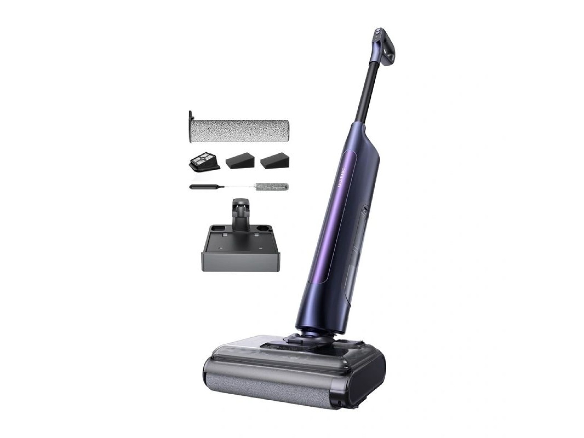 Aspirador vertical ULTENIC AC1 Triflex com função de limpeza úmida.