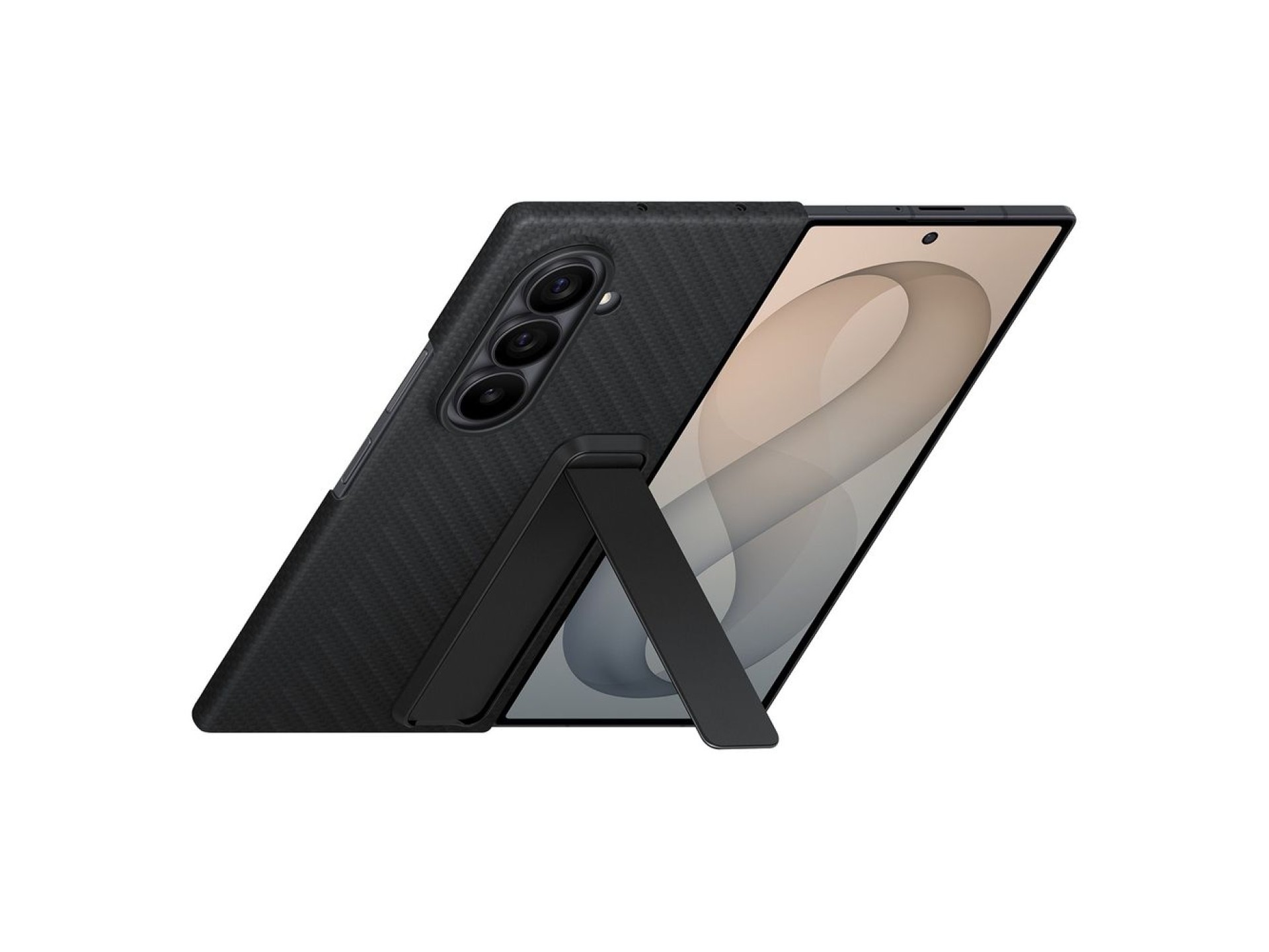 Capa Samsung Carbon Standing Case EF-XF971SBE para Samsung Galaxy Z Fold 8 Ultra com suporte + 2 pel